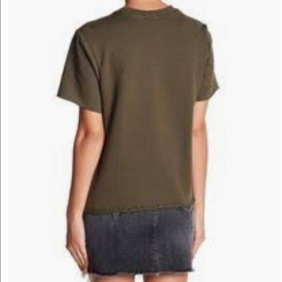 ELEVEN PARIS "SCANDAL" Varsity Crop Tee Top L - Picture 2 of 12